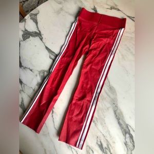 Women’s red cropped leather leggings by SPRWMNN, red size small